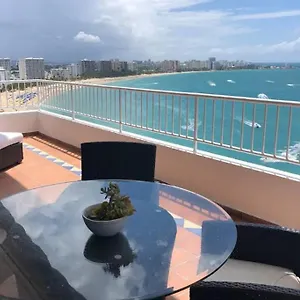 Spectacular Beach Front Ph, 2 Level-3bd-2.5 Bath , San Juan Puerto Rico